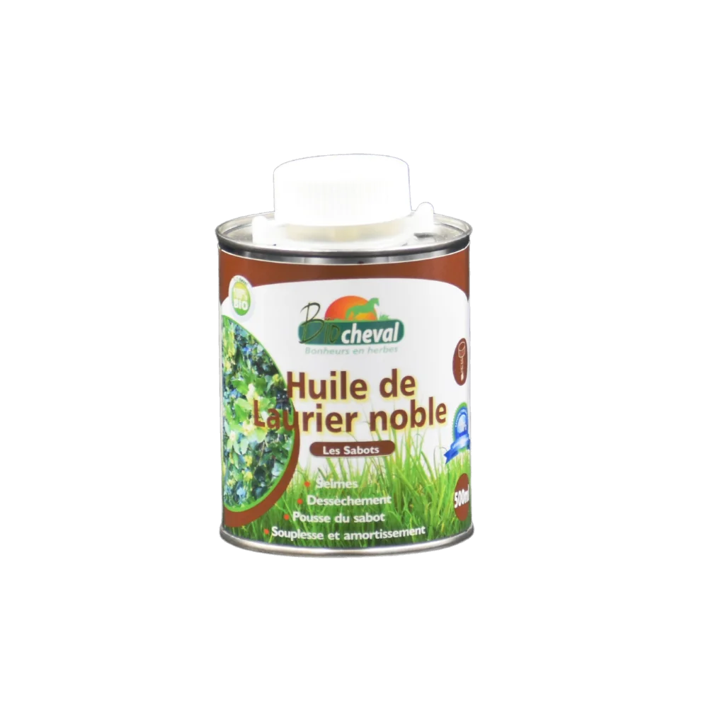 Aceite de laurel noble con cepillo aplicador para cascos