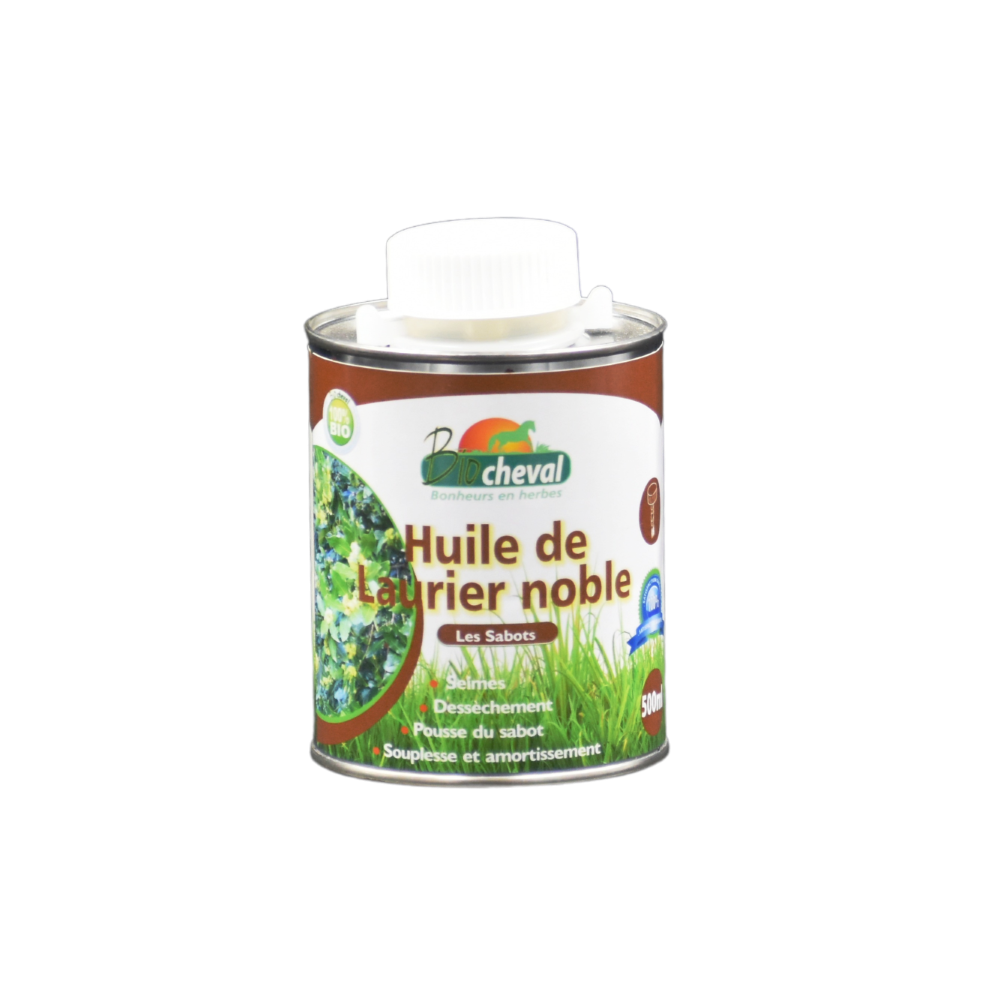 Olio di alloro nobile con spazzola applicatrice per gli zoccoli