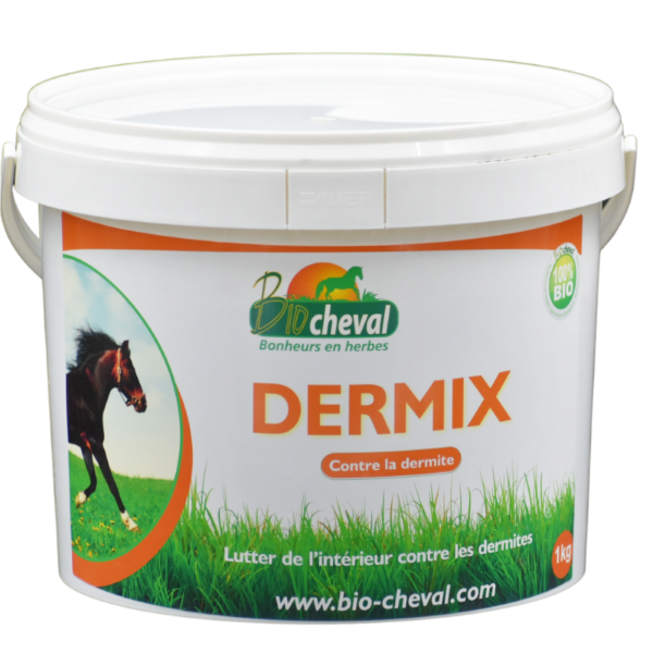 Dermix : aliment complémentaire équin pour la dermite, les démangeaisons, les gales d'été des chevaux, des ânes et des poneys.