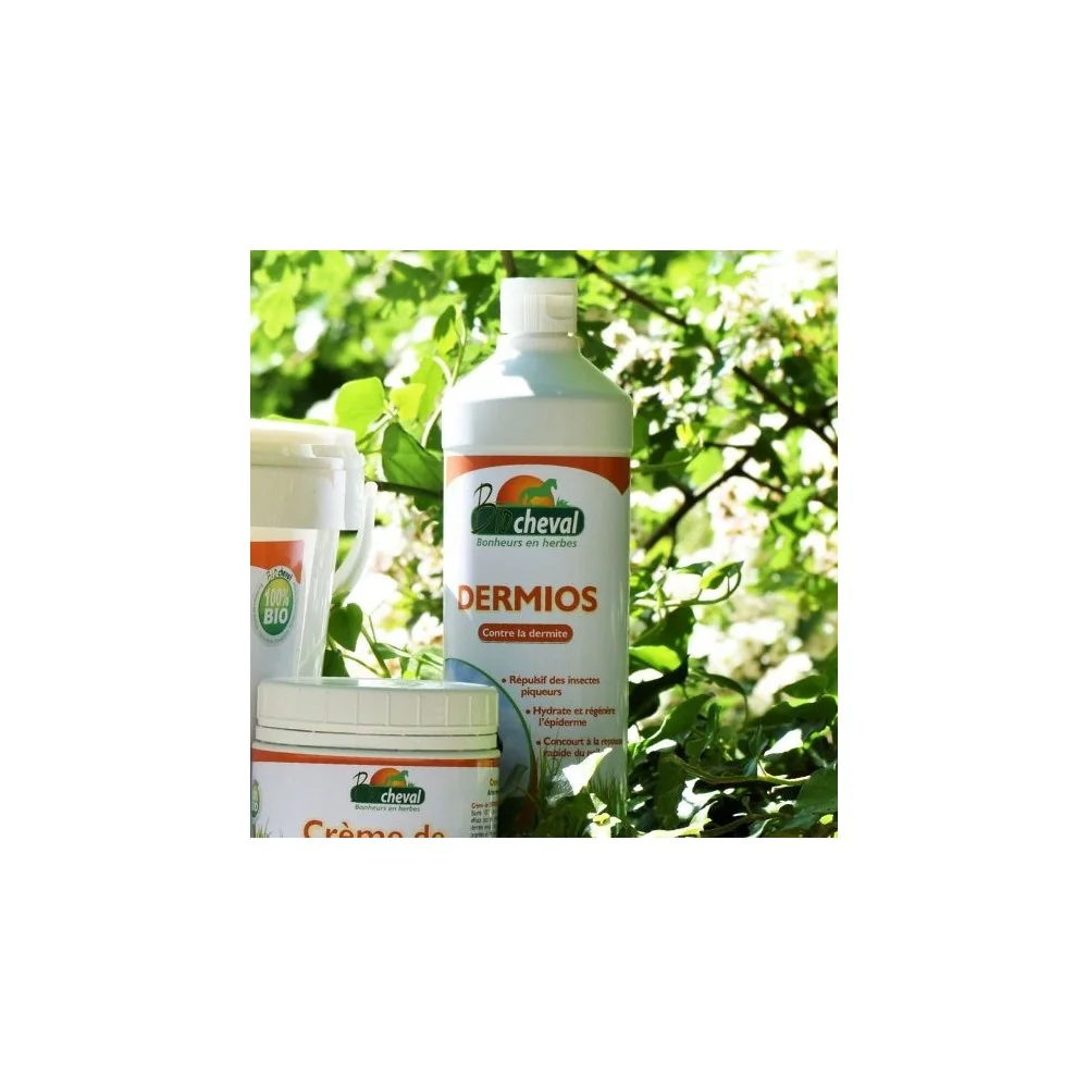 Dermios ist ideal zur Pflege der Haut von Pferden mit Dermatitis im Frühjahr und Sommer